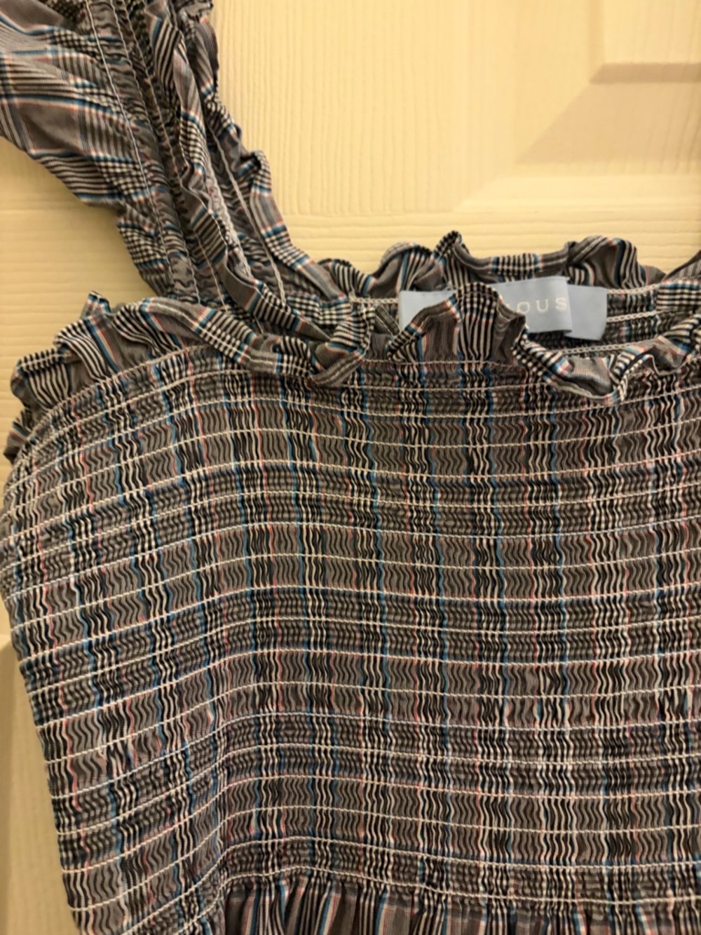 Hill House Blue and Grey Plaid Smocked Nap Dress - Picture 8 of 8